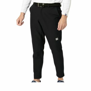 フットジョイ FootJoy　メンズ 撥水 ロゴデザイン ストレッチ アンクルパンツ FJ-F24-P03　2024年モデル ブラック（32248）