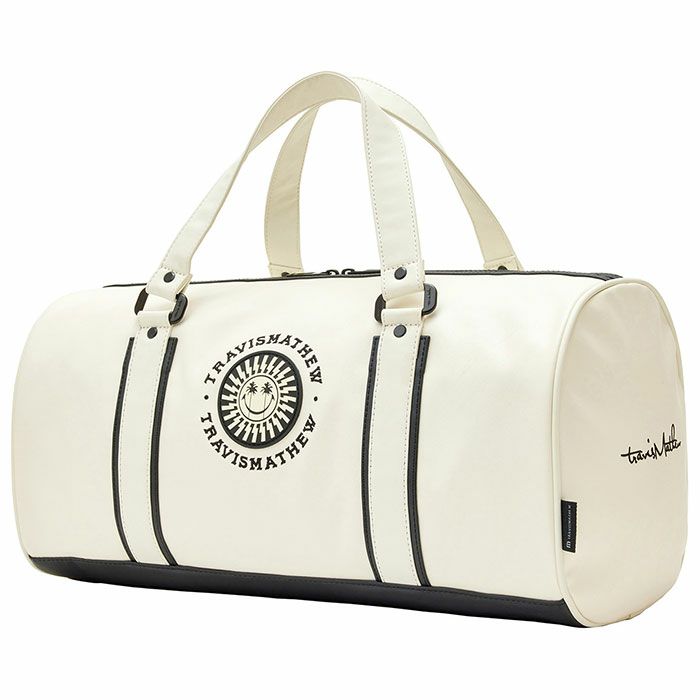 トラヴィスマシュー Travis Mathew　メンズ バイカラー ドラムバッグ型 ボストンバッグ 7AK901 1WHT ホワイト　2024年モデル ホワイト（1WHT）