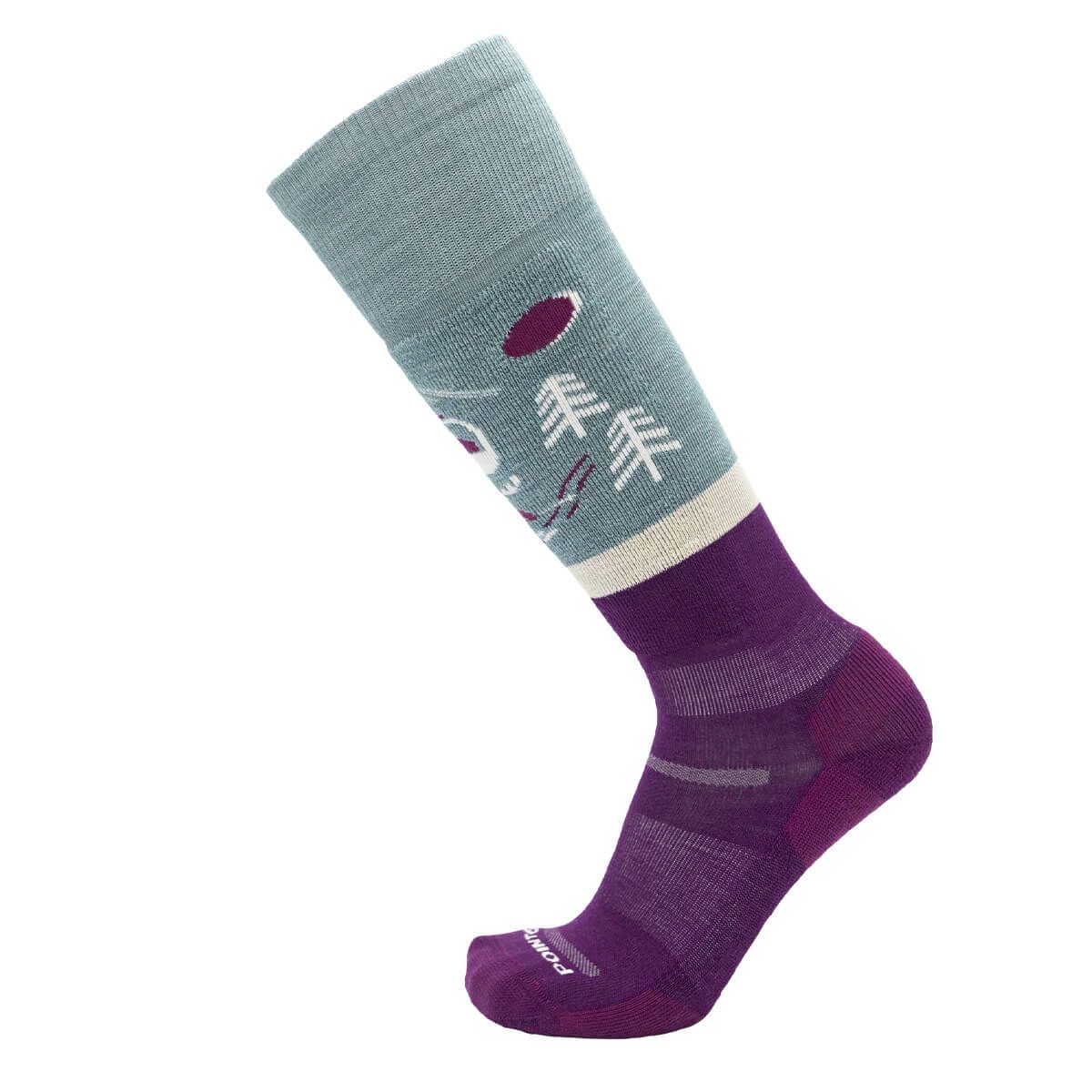 ポイント シックス POINT 6　Moose Tracks Light OTC ムーストラックス ライト Mauve　スキー スノーボードソックス 2025-2026 詳細1