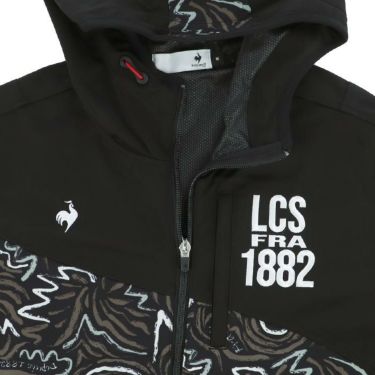 ルコック Le coq sportif　メンズ 撥水 防風 生地切替 ロゴ刺繍 ストレッチ 長袖 フード付き フルジップ ブルゾン LG4FWB04M　2024年モデル 詳細5