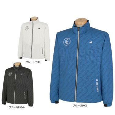 ルコック Le coq sportif　メンズ 撥水 防風 ロゴデザイン 総柄プリント ストレッチ 長袖 フルジップ ブルゾン LG4FWB05M　2024年モデル 詳細1