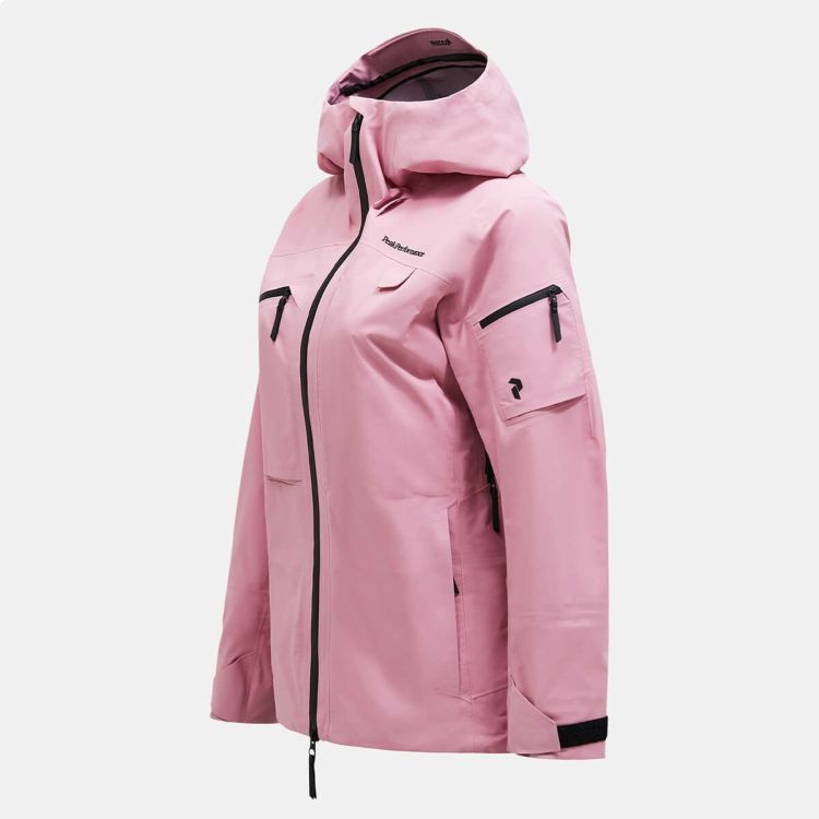 美品Peak Performance 薄ピンクフード付きスキーウェア ピークパフォーマンス PEAK PERFORMANCE スキー スノーボードウェア