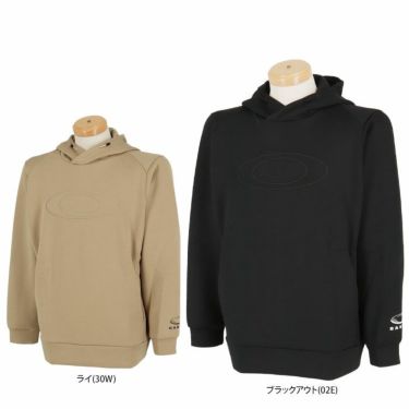 オークリー OAKLEY　メンズ ビッグロゴ刺繍 ストレッチ 長袖 プルオーバー フーディー FOA406953　2024年モデル 詳細1