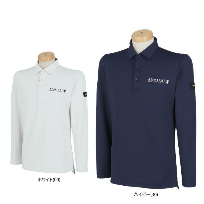 アドミラル Admiral　メンズ 裏起毛 長袖 台衿 ポロシャツ ADMA482　2024年モデル 詳細1