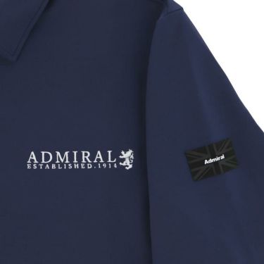 アドミラル Admiral　メンズ 裏起毛 長袖 台衿 ポロシャツ ADMA482　2024年モデル 詳細5