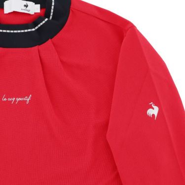 ルコック Le coq sportif　レディース ロゴプリント バイカラー タックネックデザイン 長袖 モックネックシャツ LG4FLS50L　2024年モデル 詳細4