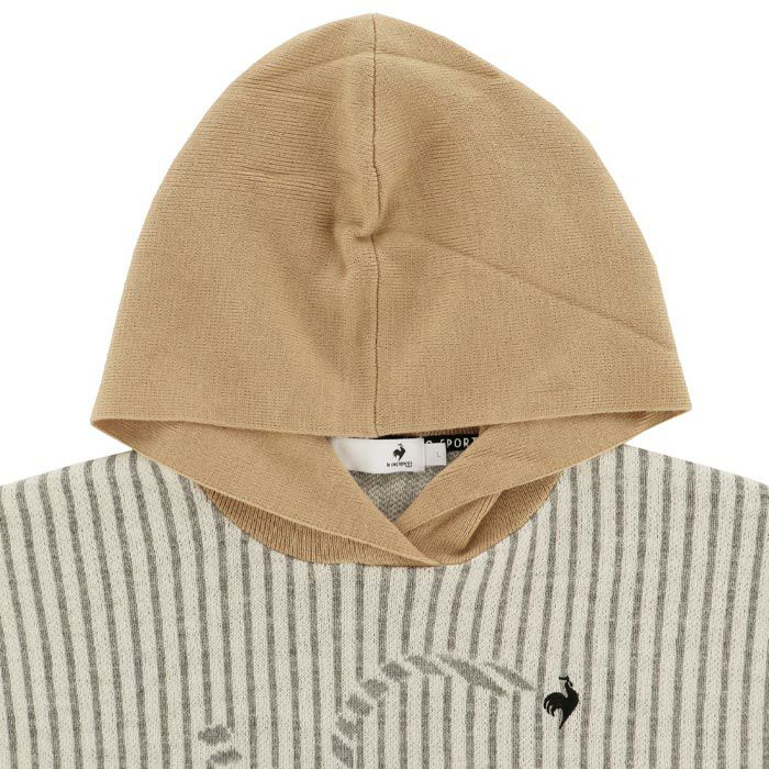 ルコック Le coq sportif　レディース ストライプ柄 ビッグロゴ 長袖 フーディー セーター LG4FST80L　2024年モデル 詳細3