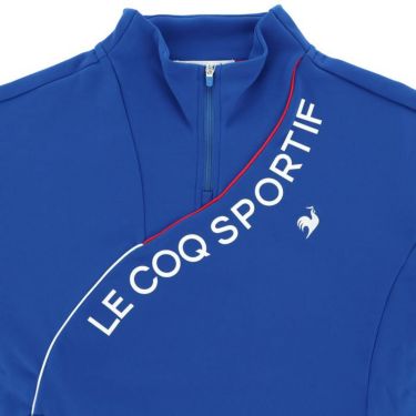 ルコック Le coq sportif　レディース ロゴプリント ストレッチ アシンメトリーデザイン 長袖 ハーフジップシャツ LG4FSW00L　2024年モデル 詳細3