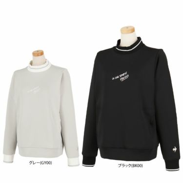 ルコック Le coq sportif　レディース ラメライン ダンボールニット 長袖 モックネックシャツ LG4FSW01L　2024年モデル 詳細1