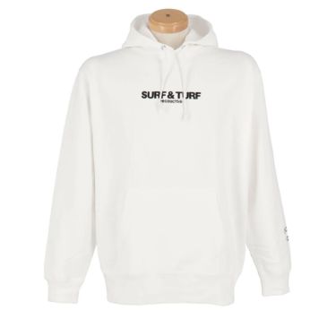 サーフ＆ターフ SURF＆TURF　メンズ サーフ&ターフ マーティーゴルフ コラボ パーカー　2024年モデル ホワイト（WH）