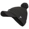 アディダス adidas　レディース COLD.RDY プレートロゴ つば付き ニット キャップ JTC36 IS4860 ブラック/グレーファイブ　2024年モデル ブラック/グレー（IS4860）