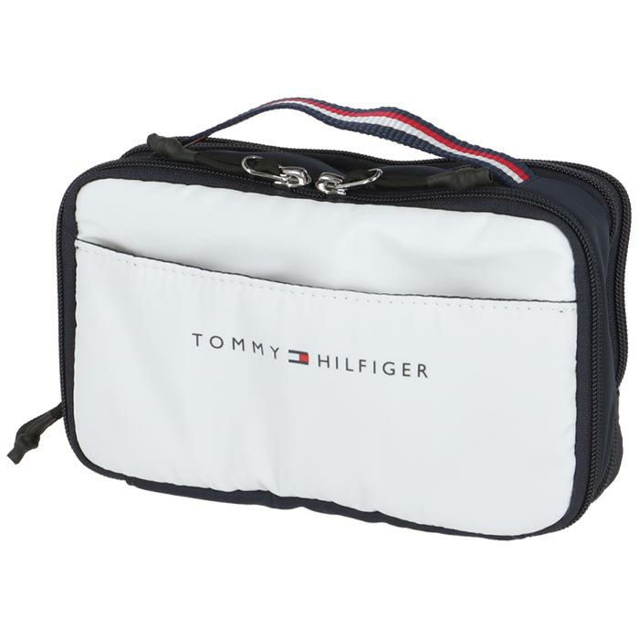 トミー ヒルフィガー ゴルフ　エッセンシャル ポーチ THMG4FE7 00 ホワイト　2024年モデル ホワイト（00）
