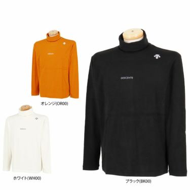 デサントゴルフ DESCENTE GOLF　メンズ ロゴプリント 起毛素材 ストレッチ 長袖 タートルネックシャツ DG4FLS09M　2024年モデル 詳細1