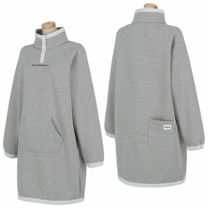 ナノ・ユニバース　レディース ロゴ刺繍 裏起毛 スウェット 長袖 ワンピース 045-4224602　2024年モデル 詳細3