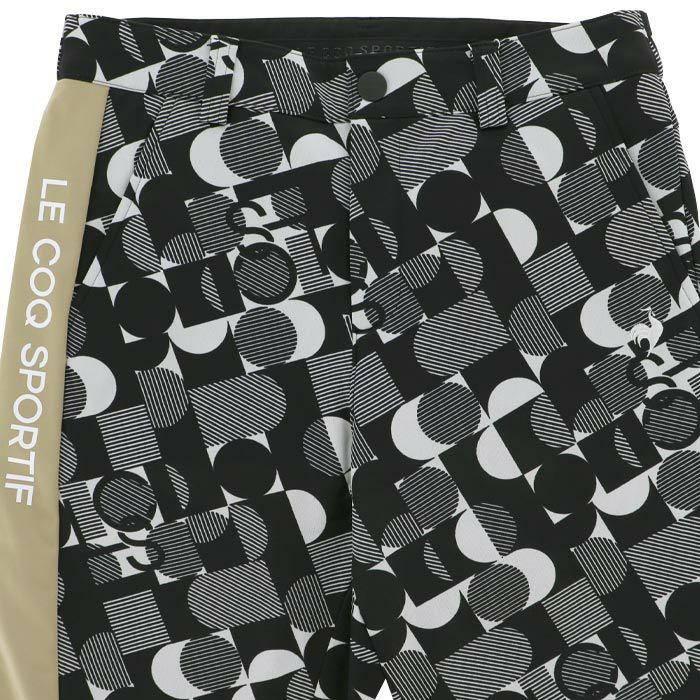 ルコック Le coq sportif　レディース 防風 ストレッチ 撥水 総柄 裏フリース ボンディング ロングパンツ LG4FLP01L　2024年モデル [裾上げ対応1●] 詳細3