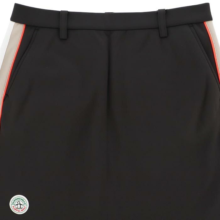 マンシングウェア Munsingwear　レディース ENVOY サイドライン ロゴワッペン ストレッチ 裏起毛 スカート MG4FSK52L　2024年モデル 詳細3