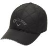 キャロウェイ Callaway　メンズ ダイヤ柄 キルティング キャップ C24291110 1010 ブラック　2024年モデル ブラック（1010）