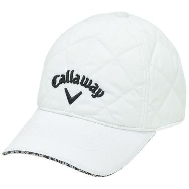 キャロウェイ Callaway　メンズ ダイヤ柄 キルティング キャップ C24291110 1030 ホワイト　2024年モデル ホワイト（1030）