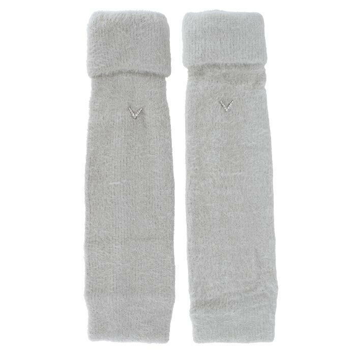 キャロウェイ Callaway　レディース モヘア風ニット シェブロンビジュー レッグウォーマー C24298212 1020 グレー　2024年モデル グレー（1020）