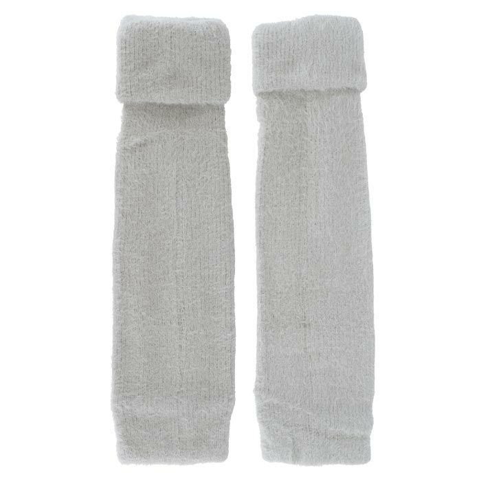 キャロウェイ Callaway　レディース モヘア風ニット シェブロンビジュー レッグウォーマー C24298212 1020 グレー　2024年モデル 詳細1