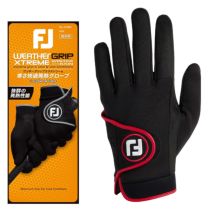 フットジョイ FootJoy　メンズ ウェザーグリップ エクストリーム 2024年モデル 両手用 FGWX24 BR ブラック×レッド