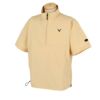 キャロウェイ Callaway　メンズ ロゴプリント ストレッチ 半袖 ハーフジップ ブルゾン C24116100　2024年モデル ベージュ（1040）