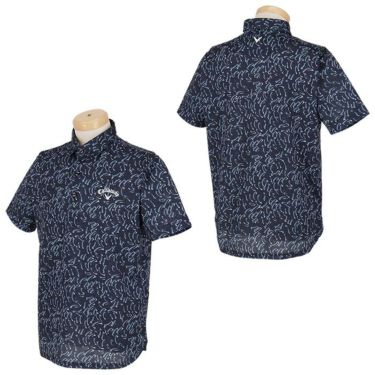 キャロウェイ Callaway　メンズ 総柄 メッシュ生地 半袖 ポロシャツ C24134123　2024年モデル 詳細2