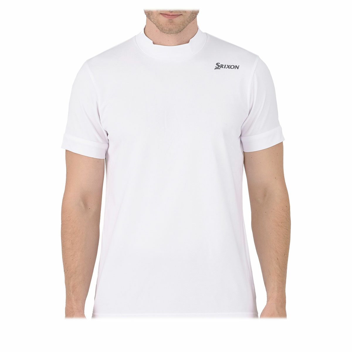スリクソン SRIXON　メンズ エクシードライ 半袖 モックネックシャツ RGMXJA11　2024年モデル ホワイト（WH00）