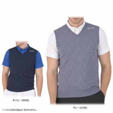 スリクソン SRIXON　メンズ Vネック ニットベスト RGMXJL80　2024年モデル 詳細1