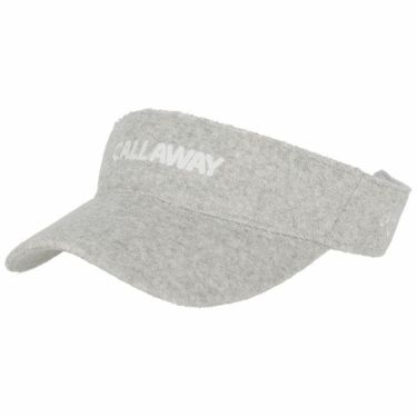 キャロウェイ Callaway　レディース ロゴ刺繍 パイル生地 サンバイザー C24191212 1020 グレー　2024年モデル グレー（1020）