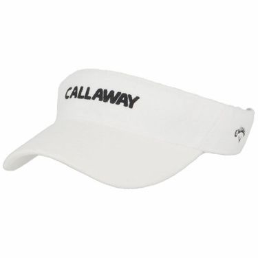 キャロウェイ Callaway　レディース ロゴ刺繍 パイル生地 サンバイザー C24191212 1030 ホワイト　2024年モデル ホワイト（1030）