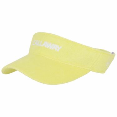 キャロウェイ Callaway　レディース ロゴ刺繍 パイル生地 サンバイザー C24191212 1060 イエロー　2024年モデル イエロー（1060）