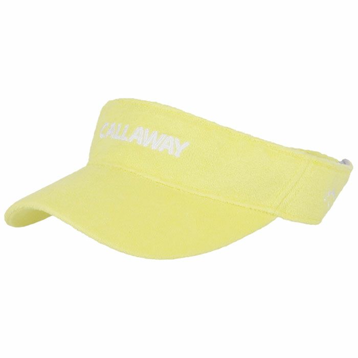 キャロウェイ Callaway　レディース ロゴ刺繍 パイル生地 サンバイザー C24191212 1060 イエロー　2024年モデル イエロー（1060）