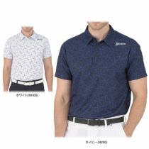 スリクソン SRIXON　メンズ 鹿の子 総柄プリント ストレッチ 半袖 ポロシャツ RGMXJA05　2024年モデル 詳細1