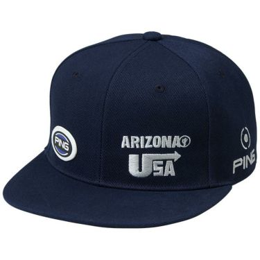 ピン PING　メンズ アリゾナ USA フラットビル キャップ HW-F2416 37870-02 NAVY　2024年モデル NAVY（02）