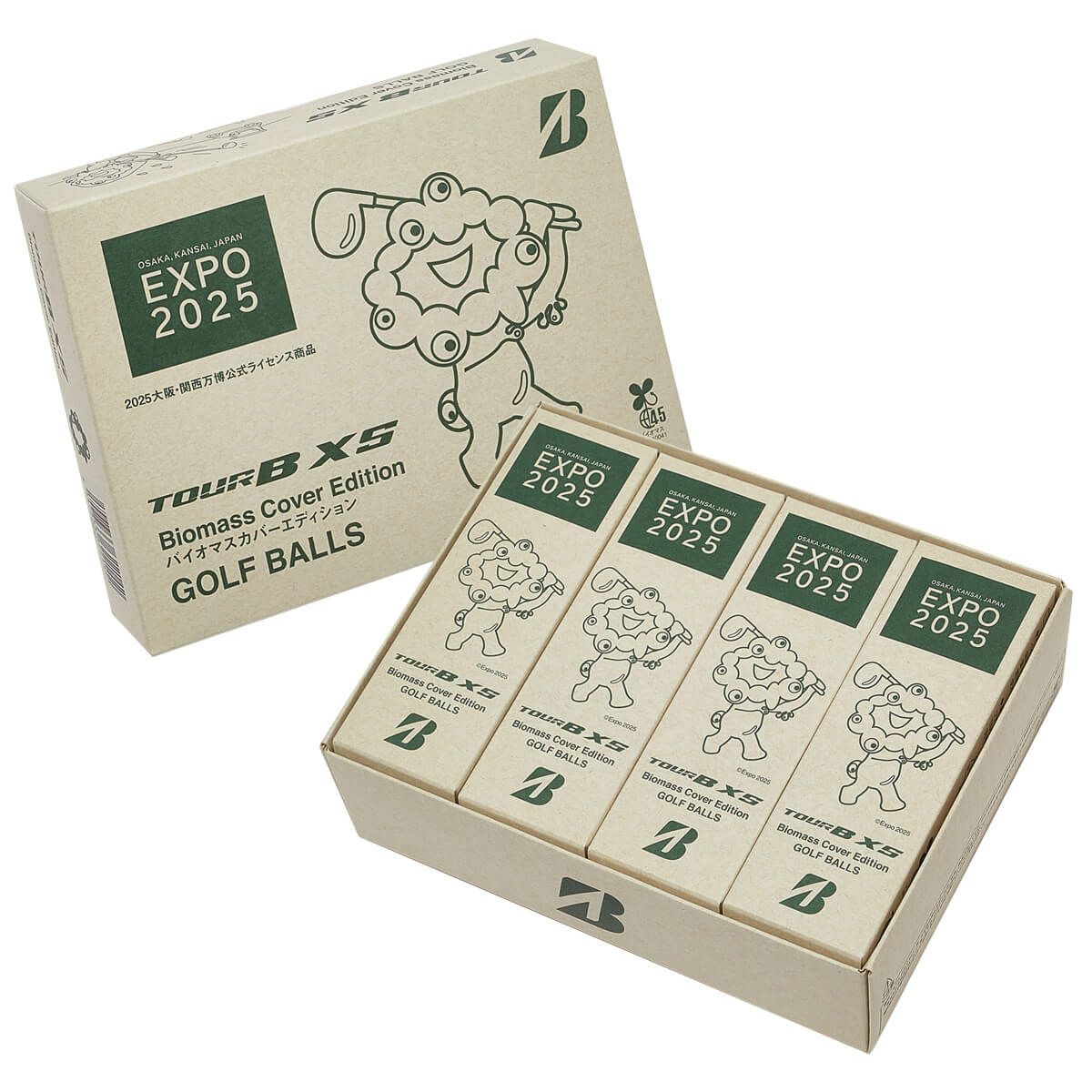 ブリヂストン　ツアーB XS 2024年モデル ゴルフボール 1ダース（12球入り）　エキスポ2025 バイオマスカバーエディション EXPO2025（ホワイト）