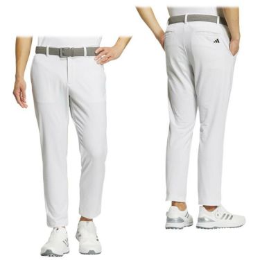 アディダス adidas　メンズ シアサッカー ストレッチ ロゴプリント アンクルパンツ IKK86　2024年モデル 詳細2
