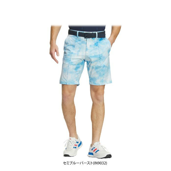 アディダス adidas　メンズ タイダイプリント ストレッチ ロゴ刺繍 ショートパンツ IKK66　2024年モデル 詳細1