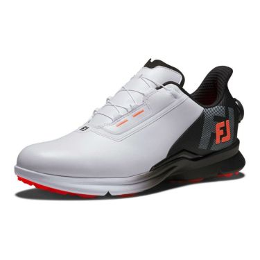 フットジョイ　フューエル ボア 2025年モデル メンズ スパイクレス ゴルフシューズ 55435 ホワイト/ブラック 詳細2