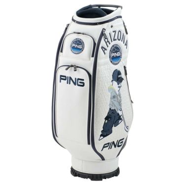 ピン PING　Mr.PING ストリートカジュアル キャディバッグ CB-N2502 38303-01 WHITE/NAVY　2025年モデル 詳細2