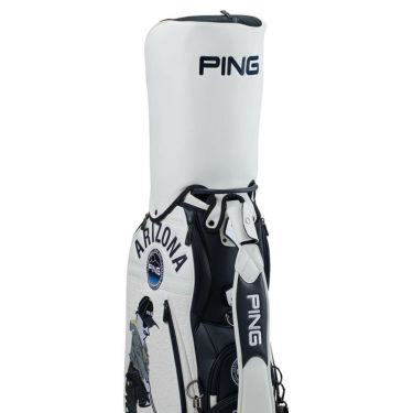 ピン PING　Mr.PING ストリートカジュアル キャディバッグ CB-N2502 38303-01 WHITE/NAVY　2025年モデル 詳細3