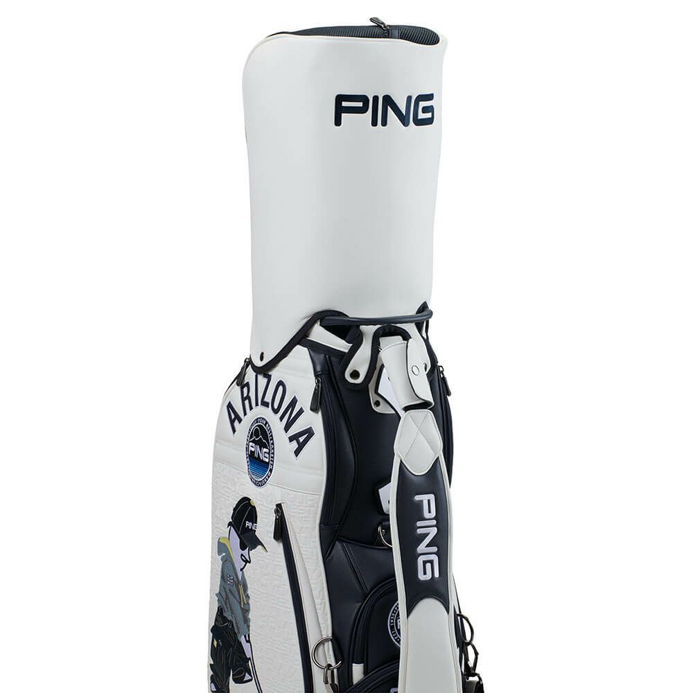 ピン PING　Mr.PING ストリートカジュアル キャディバッグ CB-N2502 38303-01 WHITE/NAVY　2025年モデル 詳細3