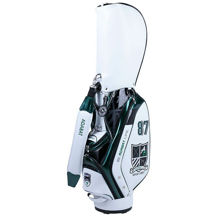 アダバット adabat　フラッグシップモデル メンズ キャディバッグ ABC432 WG ホワイト/グリーン　2025年モデル