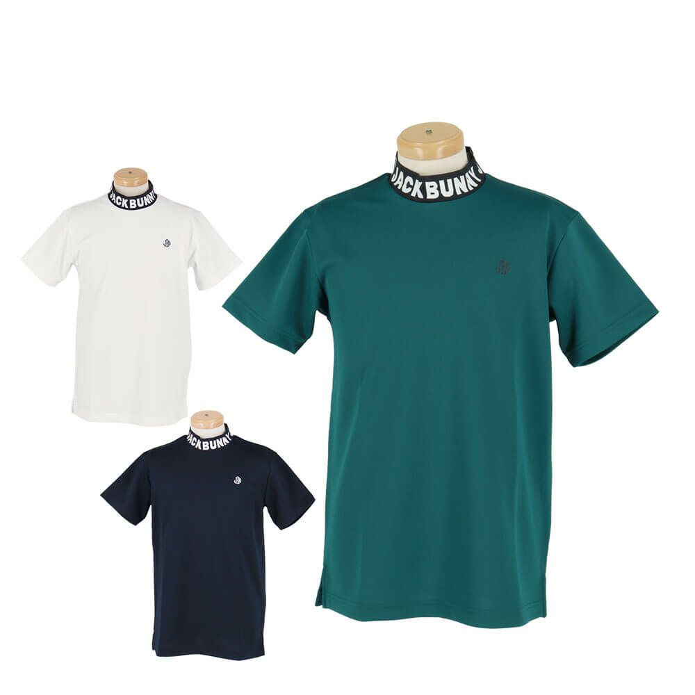 ジャックバニー Jack Bunny!!　メンズ ダブルフェイスカノコ 半袖 モックネックシャツ 262-5167111　2025年モデル 詳細1