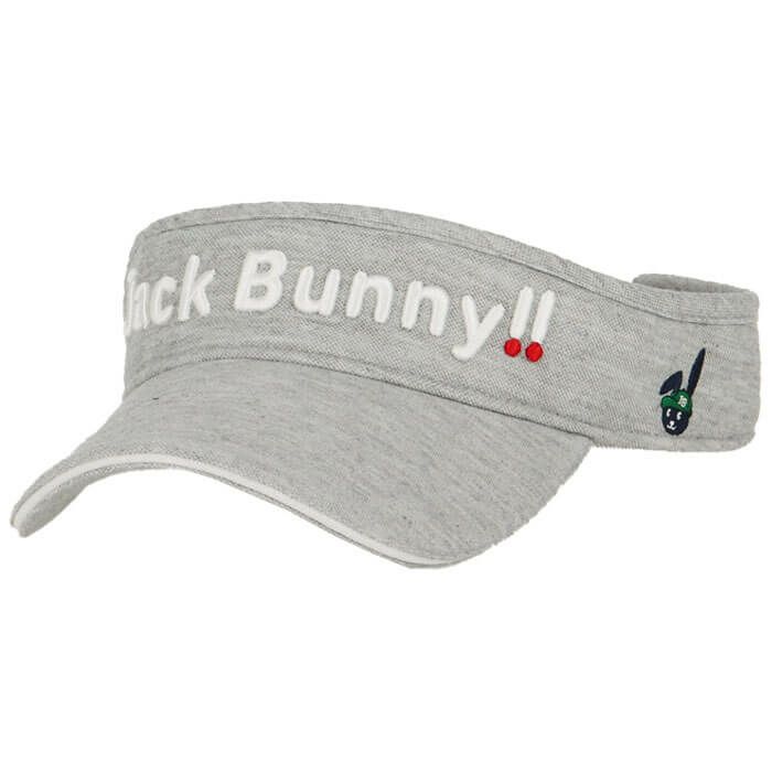 ジャックバニー Jack Bunny!!　うさぎ刺繍 サンバイザー 262-5987102 020 グレー　2025年モデル グレー