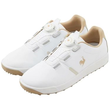 ルコック Le coq sportif　LCS BIARRITZ BOA ソフトスパイク ゴルフシューズ LG4FCS11U WHBG ホワイト×ベージュ　2024年モデル ホワイト×ベージュ（WHBG）