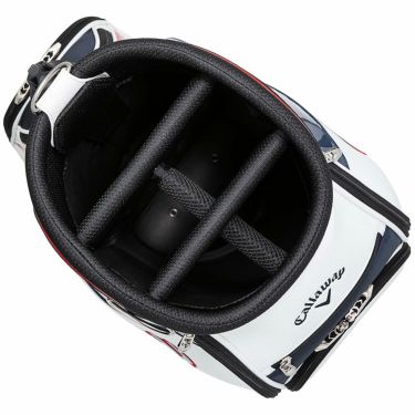 キャロウェイ　EXIA エクシア メンズ キャディバッグ 25 JM 5125006 ホワイト/ネイビー/レッド　2025年モデル 詳細4