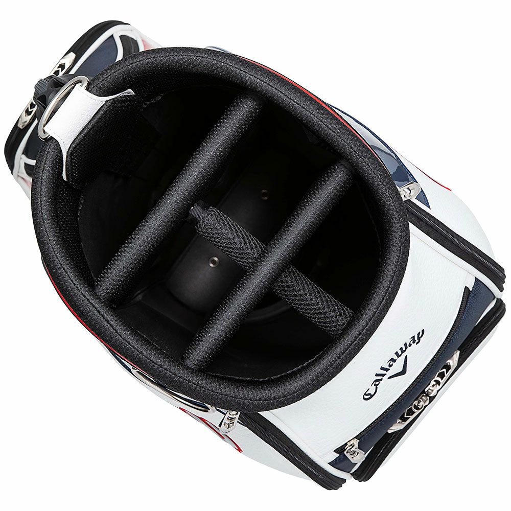 キャロウェイ　EXIA エクシア メンズ キャディバッグ 25 JM 5125006 ホワイト/ネイビー/レッド　2025年モデル 詳細4