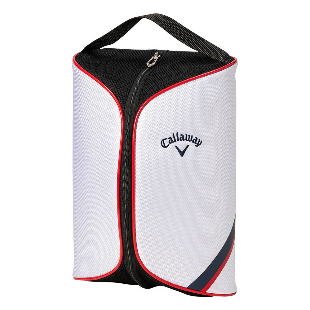 キャロウェイ　SPORT スポーツ メンズ シューズケース 25 JM 5925048 ホワイト/ネイビー/レッド　2025年モデル 詳細1