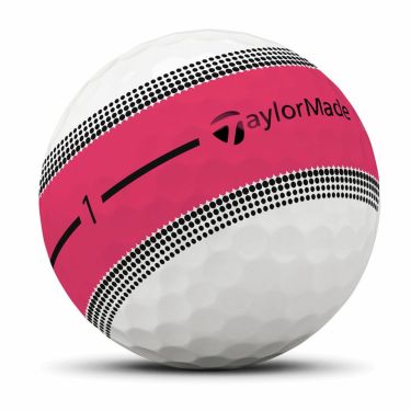 テーラーメイド　ツアーレスポンス ストライプ 2025年モデル ゴルフボール　1ダース（12球入り）　ネオンピンク 詳細4